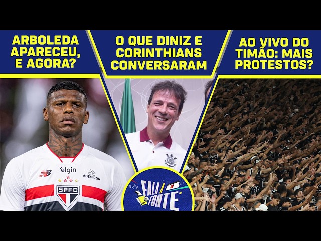 AO VIVO DO CORINTHIANS, BASTIDORES DE DINIZ E ARBOLEDA APARECEU | FALA A FONTE