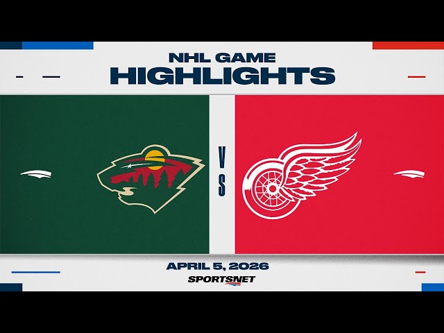 NHL Highlights | Wild vs. Red Wings - April 5, 2026