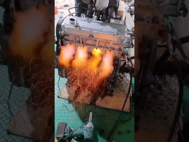 Mitsubishi four-cylinder engine#engine #enginemodel #carengine #diy #enginediy #car #mitsubishi #rc