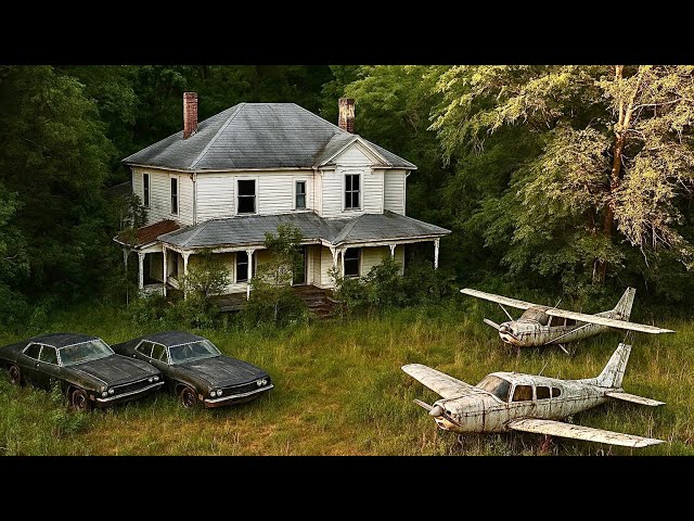 Pilot's ABANDONED Mansion with 2 Airplanes & 11 Cars Left Behind | Everything Still Inside
