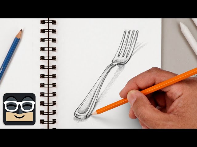 How to Draw a Realistic Fork | Step by Step Sketch Tutorial