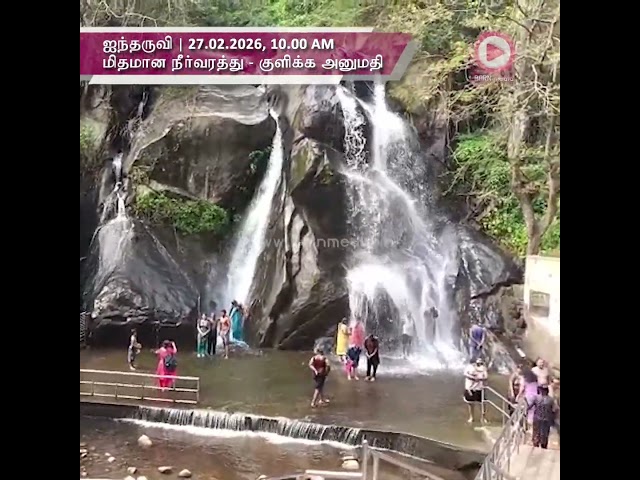 Kutralam Five Falls | 27.02.2026, 10.00 AM | குற்றாலம் ஐந்தருவி வீடியோ | Kutralam Season | Kutralam