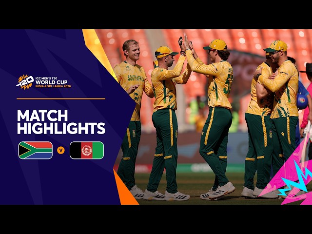 South Africa v Afghanistan | Match Highlights | Men’s T20 World Cup 2026