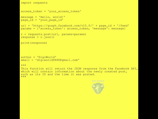Post on Facebook with Python