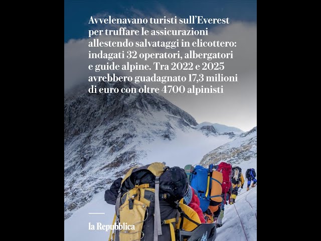 Guide alpine avvelenavano turisti sull'Everest per truffare assicurazione