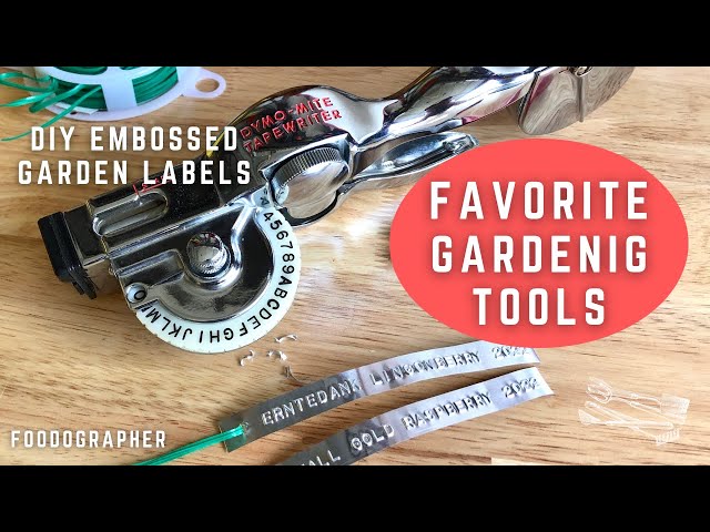 Best Gardening Tools - Vintage Dymo Mite Tape Writer - How To Label Plants With Aluminum Tags  DIY