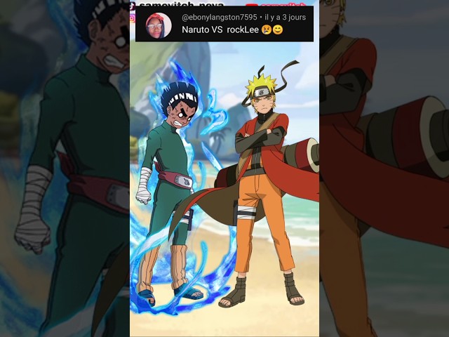 Who is strongest | Naruto Vs Rock Lee #naruto #rocklee #edit