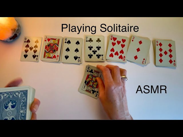 Play Solitaire with Me! ~ Soft Spoken ASMR with Card Shuffling