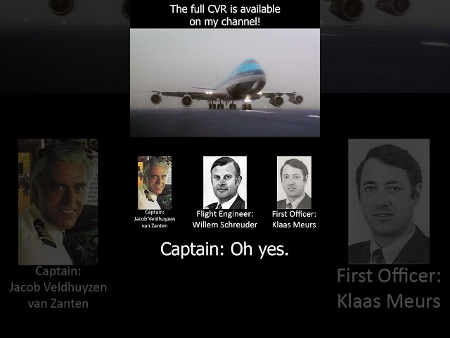 KLM Flight 4805 CVR (Tenerife airport disaster) #cvr #lastwords #planecrash #pilotlastwords