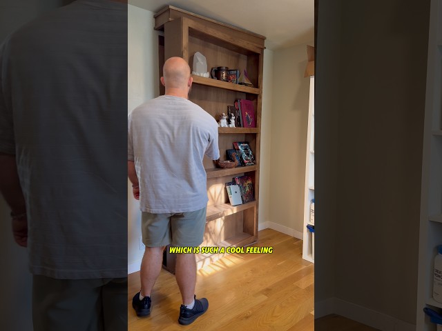 Hidden bookshelf door for my D&D room! #dungeonsanddragons #dnd