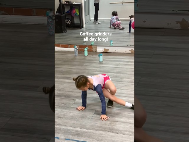 Little Girl does Break Dancing Coffee Grinders FOREVER! #shorts