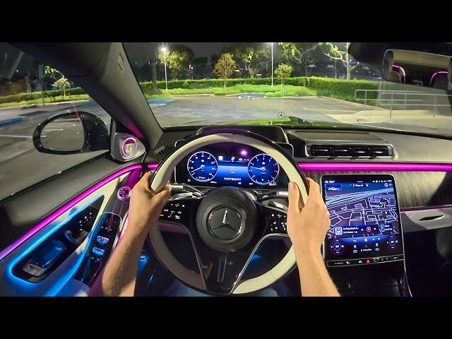 2024 Mercedes-Maybach S 680 - POV Night Drive (Binaural Audio)