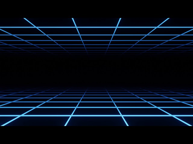 Synthwave Grid Background Video, Blue Neon Retro Sci-Fi Loop Motion Background | Free Stock Footage