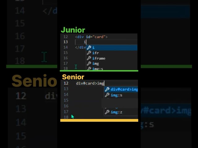 Junior Vs Senior Frontend developer 💻 #programming#javascript#html#coding #css#html5#webdevelopment