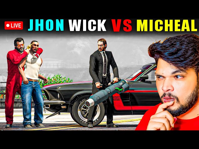 JHON WICK VS. MICHEAL MEGA WAR GTA 5 Server Live Stream 🔥techno Gamerz @PaimonGamerz