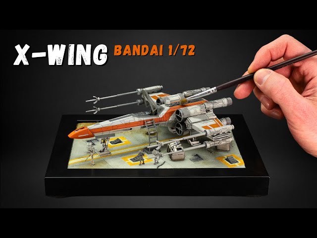 Bandai X-WING Diorama with 3D Parts and many Details | 1/72 scale | Full Build
