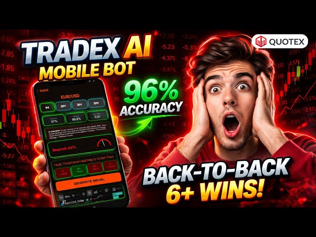 🔥 TradeX AI Mobile Bot 🤖 | 96% Accuracy Signals | Back-to-Back 6+ Trades WIN | Quotex Binary Trading
