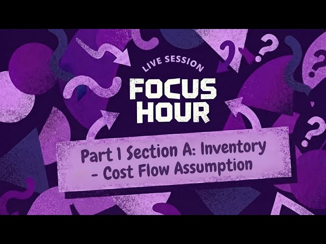 CMA USA PART 1 | Section A:  INVENTORY - COST FLOW ASSUMPTION | Focus Hour