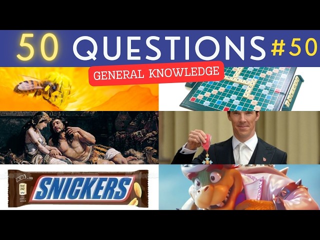 The General Knowledge Quiz #50 ¦ 50 Trivia Questions - Pub Quiz