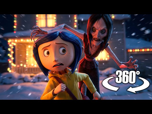 The Beldam Attacks Coraline on Christmas Night ! |(Scary VR 360° Video)