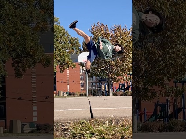 the EASIEST flip to learn WITHOUT mats #tricking #flip #tutorial #parkour #martialarts #taekwondo