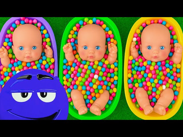 Satisfying Video l How to Make Rainbow Bathtubs into Mixing Slime with Glitter Pool Cutting ASMR 16