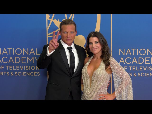 Steve Burton and Michelle Lundstrom 2025 Daytime Emmy Awards Red Carpet