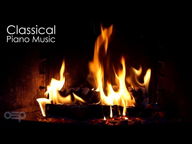 Classical Piano Music & Fireplace 24/7 - Mozart, Chopin, Beethoven, Bach, Grieg, Schumann, Satie