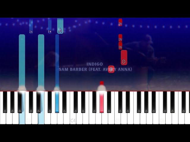 Sam Barber - Indigo (feat. Avery Anna)(Piano Tutorial)