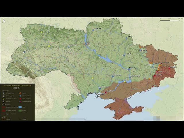 Ukraine invasion map March 7, 2022 - February 16, 2023