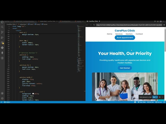 Doctor Appointment Website UI Design | HTML CSS JS Project