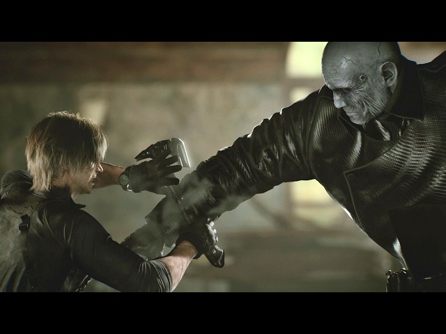 Leon vs. Super Tyrant Full Sequence (Resident Evil Requiem)