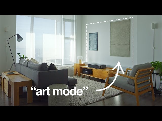 Ich habe in unserem Wohnzimmer ein verstecktes 100-Zoll-Heimkino gebaut