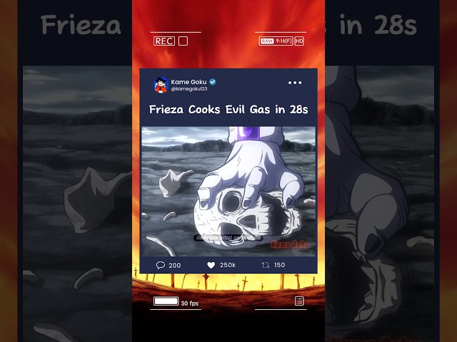 Frieza Cooks Evil Gas in 28s #goku #dragonball