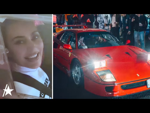 Kim Kardashian & Lewis Hamilton Go IG OFFICIAL w/ High-Speed Ferrari Drive