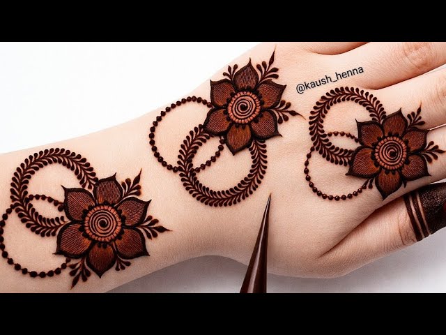 Very simple unique style mehndi design for back hand|new easy mehndi design 2026 | mehandi designs|