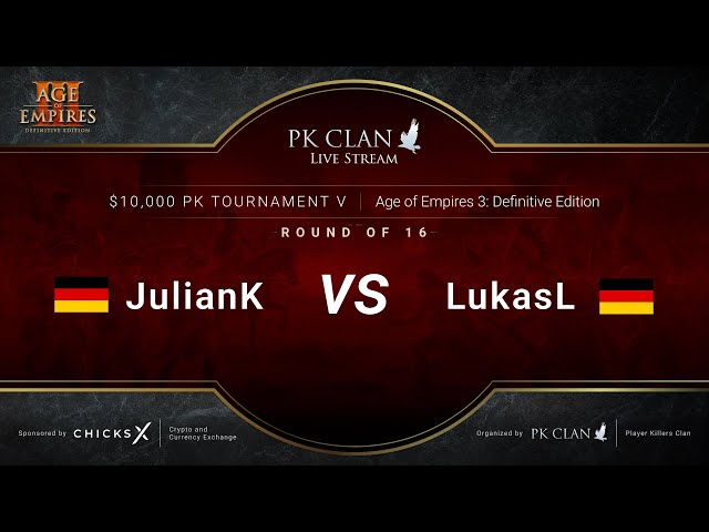 PK Tournament V | $10,000 — RO16: JulianK vs. LukasL | Age of Empires 3: DE