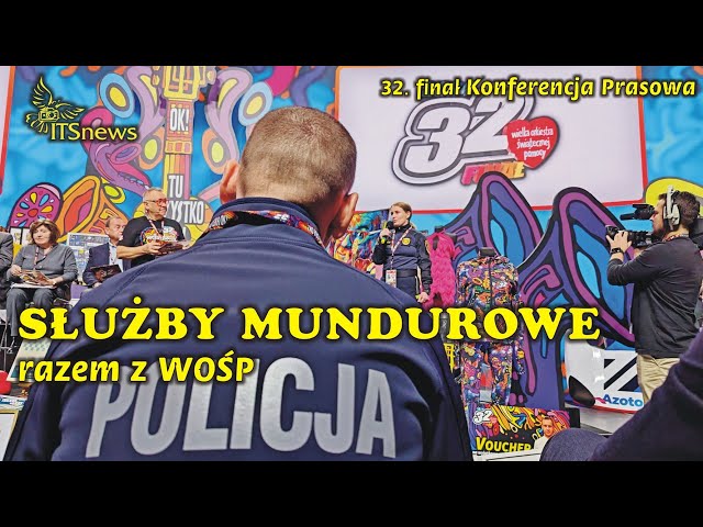 Służby mundurowe razem z WOŚP. 32. finał. Konferencja Prasowa.