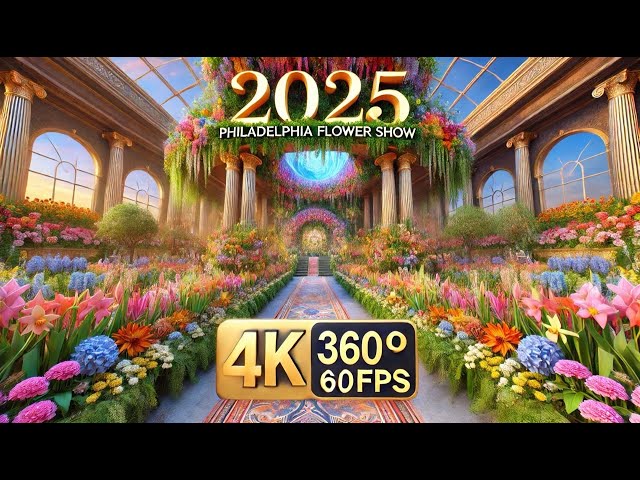 🌸 *2025 Philadelphia Flower Show Entrance | 4K 360° 60FPS Ultra HD Experience!* 🌿🌼