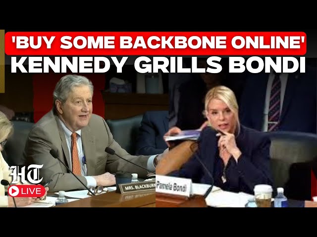 LIVE: John Kennedy CLASHES with Pam Bondi in Fiery Senate Hearing Over DOJ Spying Allegations