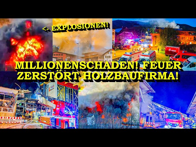 +++ INFERNO OF FLAMES DESTROYS CARPENTRY SHOP +++ EXPLOSIONS & FLAMES METER HIGH | MAJOR EMERGENC...