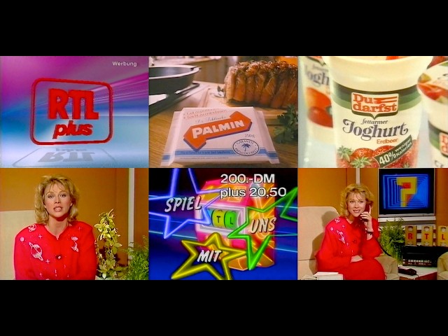 RTLplus Werbung 22.08.1987 | Spiel Mit Uns mit Marie-Therese Gwerder