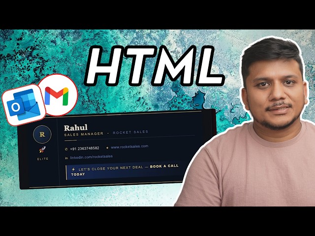 Create A Custom HTML Email Signature for FREE in 5 Min