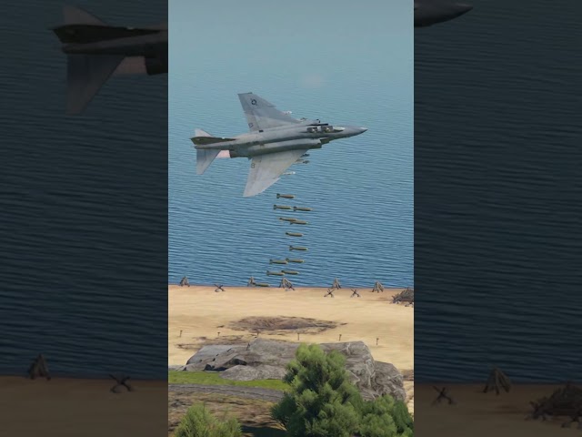 F-4 Phantom Jet Drops Bombs at Low Altitude – Insane Precision!