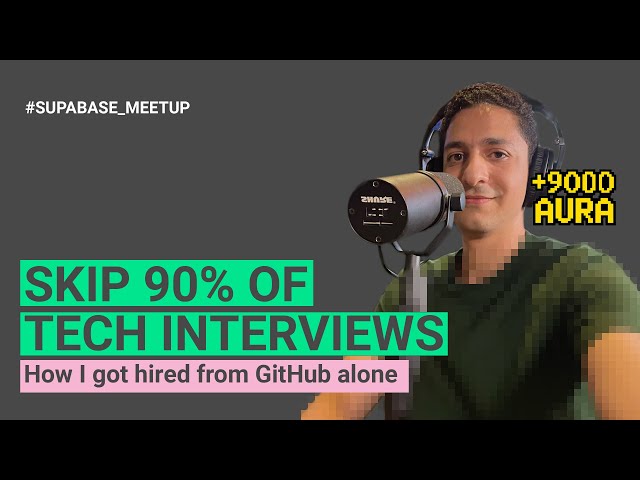 How I Skip 90% of Technical Interviews with Open Source (+9000 Aura Farmed) | Supabase Istanbul