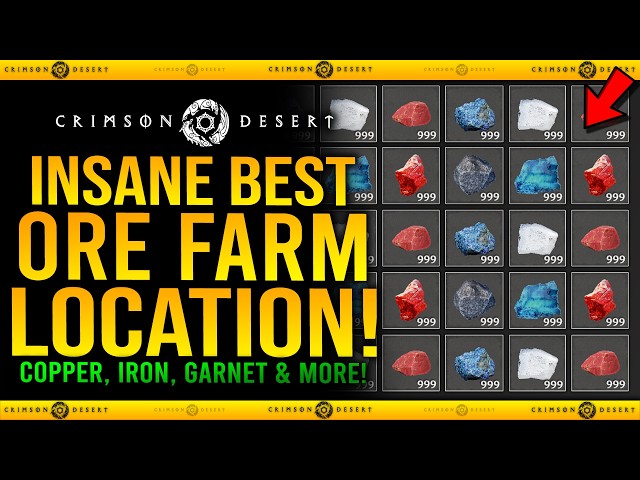Crimson Desert BEST ORE FARM FOUND - All in One / Epidote, Iron, Scolecite, Garnet, Copper & Azurite