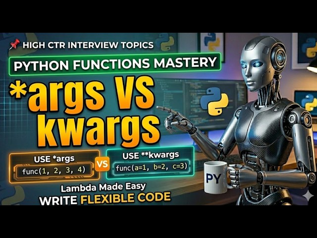Master Python Functions | *args, kwargs, Lambda & Real Examples