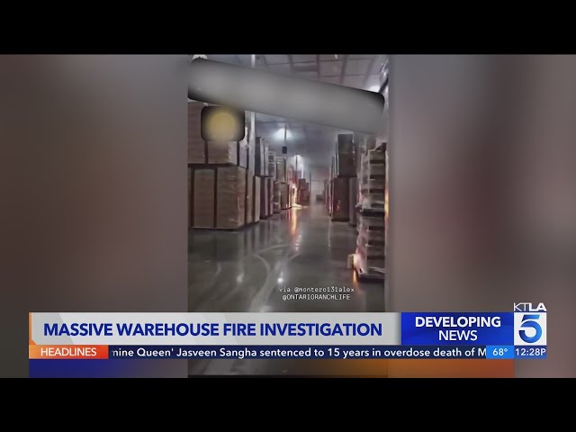 Ontario PD investigating video appearing to show suspect starting warehouse fire