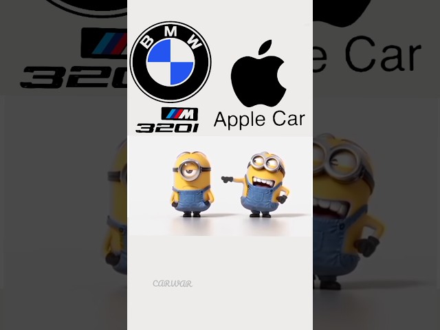 apple car VS bmw 320i minions style #funny#foryou #fypシ゚viral#CARWAR #edit🏎️🔥#automobile#BMW#asmr