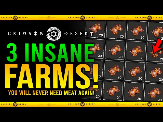 3 INSANE FARMS! You Will Never Need Meat Again! Crimson Desert Best Meat Farms - Crafting / Cooking